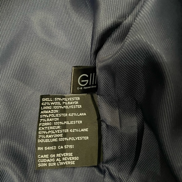 Jones New York blue & black marled coat - Picture 5 of 10